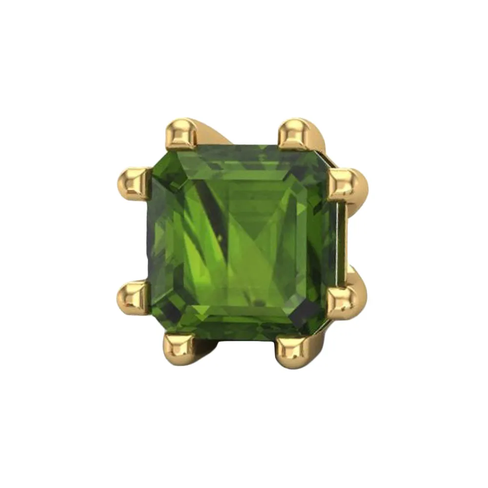 Asscher Threaded End in Gold